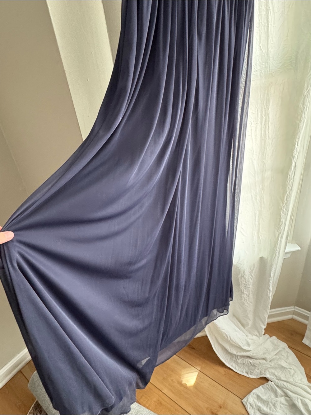 Azazie Ruffle-Shoulder Maxi Dress - Picture 7 of 9